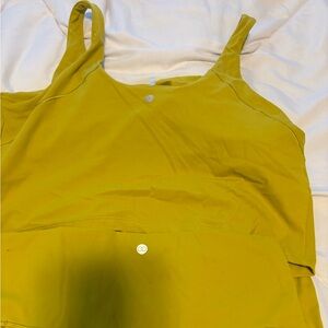 Calia Women's Greenish Yellow Tank Top and pants set